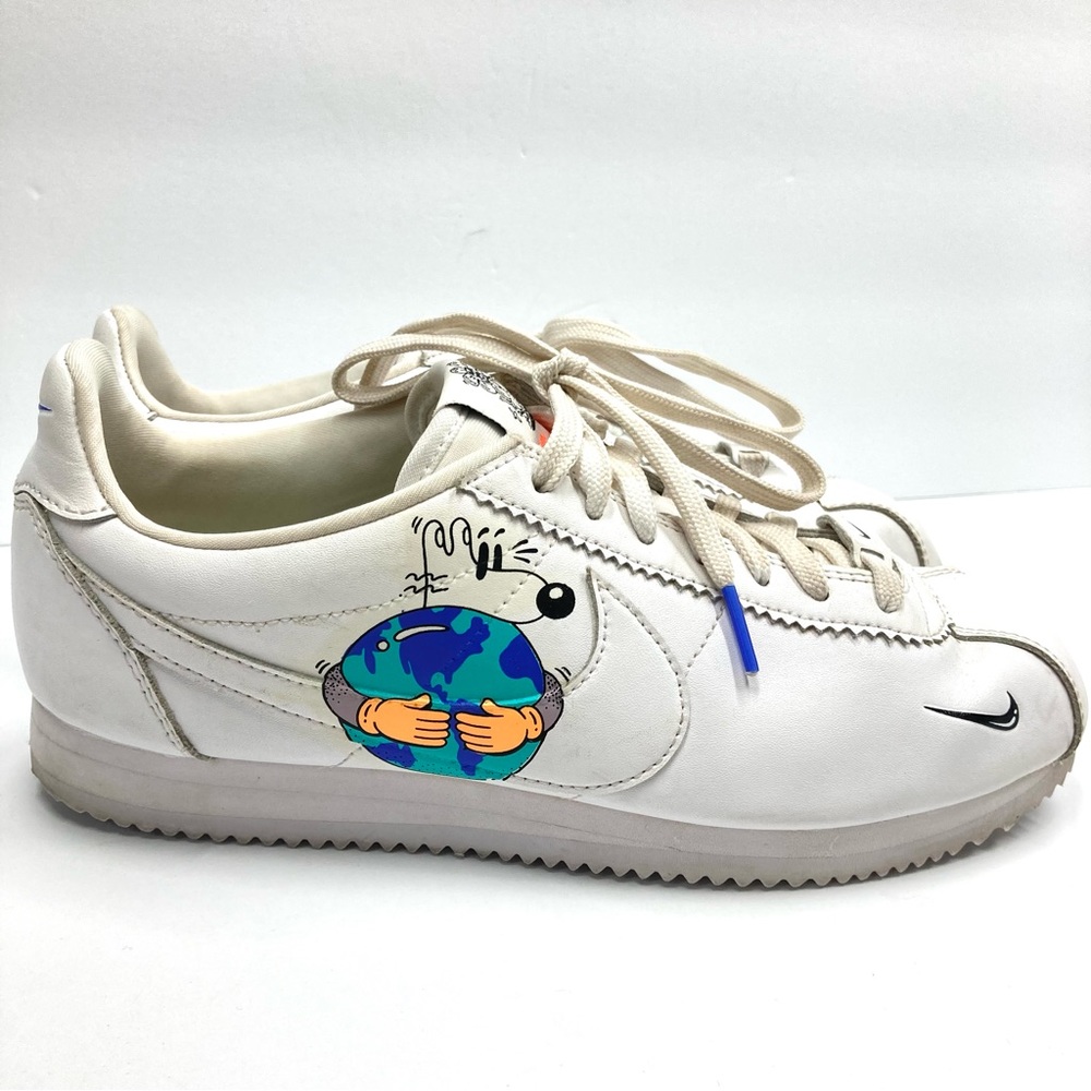 Nike Cortez Steve Harrington Earth Day Sneaker Shoes Size 8 White - Picture 3 of 16